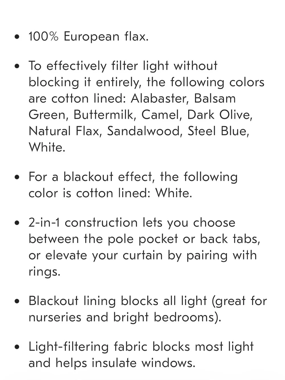 🍃🦋 West Elm European Flax Linen Light Filtered Curtains 4 Panels